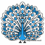 Attractive Blue Peacock Coloring Pages 3
