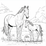 Attractive Paint Horse Mare and Foal Coloring Pages 3