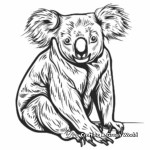 Australian Koala Scene Coloring Pages 2