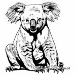 Australian Koala Scene Coloring Pages 3