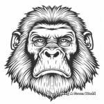 Authentic Baboon Face Coloring Pages 2