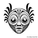 Authentic Brazilian Carnival Mask Coloring Pages 1