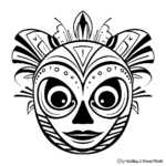 Authentic Brazilian Carnival Mask Coloring Pages 2