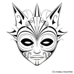 Authentic Brazilian Carnival Mask Coloring Pages 3
