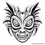 Authentic Brazilian Carnival Mask Coloring Pages 4