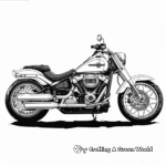 Authentic Harley Davidson Softail Coloring Pages 1