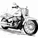 Authentic Harley Davidson Softail Coloring Pages 2