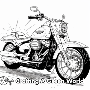 Harley Davidson Coloring Pages - Free &amp; Printable!