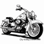 Authentic Harley Davidson Softail Coloring Pages 3