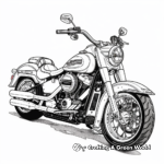 Authentic Harley Davidson Softail Coloring Pages 4
