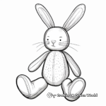 Authentic Stuffed Bunny Coloring Pages 1