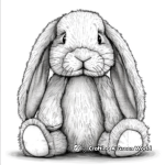 Authentic Stuffed Bunny Coloring Pages 2