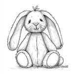 Authentic Stuffed Bunny Coloring Pages 4