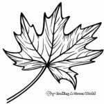 Autumn Red Maple Leaf Coloring Pages 3