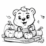 Autumn-Themed Build a Bear Coloring Pages 1