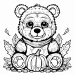 Autumn-Themed Build a Bear Coloring Pages 2