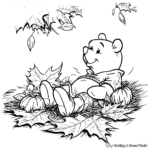 Autumn Winnie the Pooh and Friends Coloring Pages 2