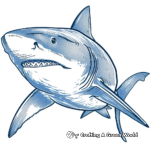 Awesome Blue Shark Coloring Pages 3