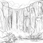 Awesome Cascade Falls Coloring Pages 1