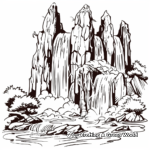 Awesome Cascade Falls Coloring Pages 2