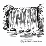 Awesome Cascade Falls Coloring Pages 4