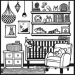 Baby Nursery Bedroom Coloring Sheets 1