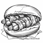 Bacon-Wrapped Hot Dog Coloring Pages 1