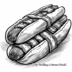 Bacon-Wrapped Hot Dog Coloring Pages 3