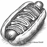 Bacon-Wrapped Hot Dog Coloring Pages 4