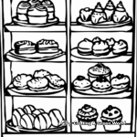 Bakery Window Display Coloring Pages 4