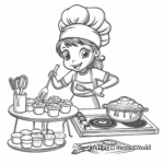 Baking in the Kitchen Coloring Pages 1