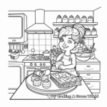 Baking in the Kitchen Coloring Pages 2