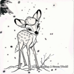 Bambi in the Snow Coloring Pages 1