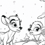 Bambi in the Snow Coloring Pages 2