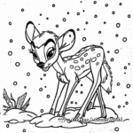 Bambi in the Snow Coloring Pages 3
