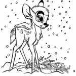 Bambi in the Snow Coloring Pages 4