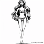 Barbie in Chic Swimwear Coloring Pages 1