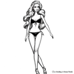 Barbie in Chic Swimwear Coloring Pages 2