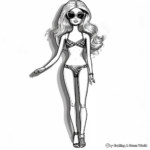 Barbie in Chic Swimwear Coloring Pages 3