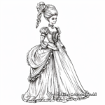 Barbie in Victorian Dress Coloring Pages 2