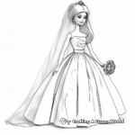 Barbie's Beautiful Bridesmaid Dress Coloring Pages 1