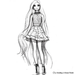 Barbie's Spring Collection Coloring Pages 3