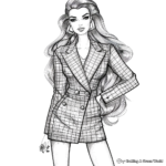 Barbie's Stylish Office Attire Coloring Pages 1