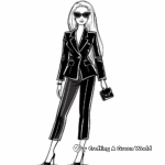 Barbie's Stylish Office Attire Coloring Pages 2