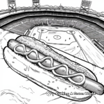Baseball Stadium Hot Dog Coloring Pages 3