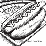 Baseball Stadium Hot Dog Coloring Pages 4