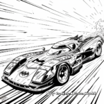 Batmobile Racing Scene Coloring Pages 3