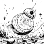 BB-8 Movie Scene Coloring Pages 2