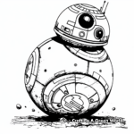 BB-8 With Star Wars Characters Coloring Pages 3