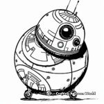 BB-8 With Star Wars Characters Coloring Pages 4